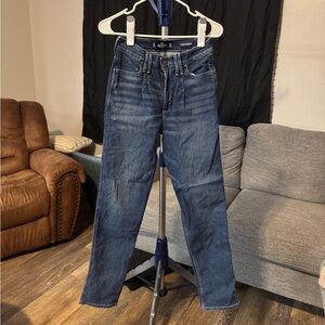 Hollister ultra High-Rise mom jeans in Dark Blue Wash